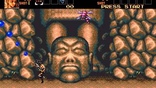 Полное прохождение игры Contra Hard Corps Sega уровень 1 - 2
