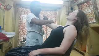 Cosmic Barber Head Massage to Canadian Girl