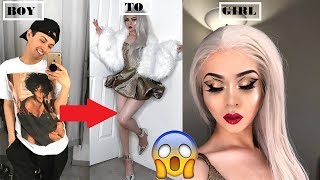 BOY TO GIRL TRANSFORMATION| UPDATE MAKEUP ROUTINE | FULL BODY | ADRIAN HILLS