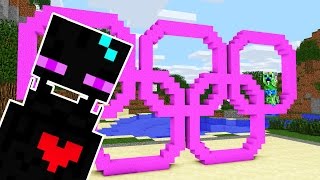 Monster School: Build Battle - Olympic Rings - Girls vs Boys - Cubic Minecraft Animation