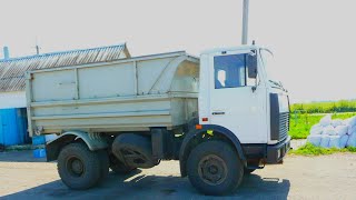 63-Д.Наплавка клемм на АКБ.Запуск и выезд автомобиля МАЗ -5551