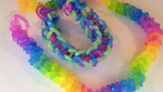 "Rainbow Loom" или браслеты из резинок. Браслет "Шиворот навыворот". Рубрика "Фиштэил". 2 серия.