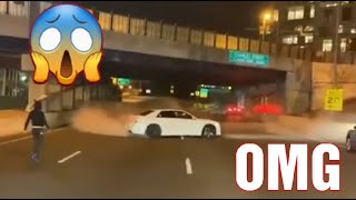 CHRYSLER 300 SRT8 DOES DONUTS SHUTDOWN INTERSTATE