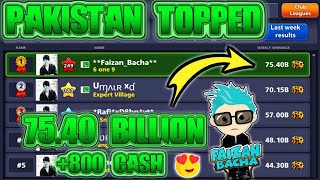 8 Ball pool - Pakistan country top By World Topper - Faizan Bacha