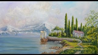 Урок живописи "Таинственный остров" Art tutorial / Lanscape 'Mysterious Island'