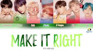 BTS - Make It Right (방탄소년단) [Color Coded Lyrics Han/Rom/Eng] Ed Sheeran