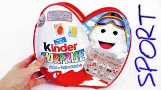 КИНДЕРИНО СПОРТ Распаковка подарочного набора сюрпризов с игрушками Kinder Surprise Eggs Unboxing