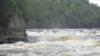 Steve Schnoor Runs Misicot Falls (Menominee River)