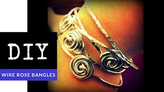 How to Make Stackable Rose Bangle Bracelets (Rosebud Wire Jewelry DIY)