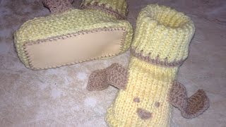 Пинетки собачки для начинающих с пошаговым-вязание спицами.ПИНЕТКИ СОБАЧКИ!Пинетки для детей