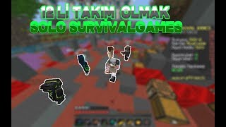 ? (CraftRise) SurvivalGames Solo'da 12'Lİ Takım Olmak ? w/Discord Ekib