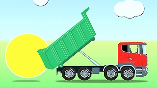 Машинки. Учим фигуры с самосвалом. Развивающий мультик.