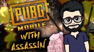PUBG MOBILE ON A MOBILE WITH GODL ASSASSIN! LIVE HANDCAM 4 FINGER CONTROLS! 2 MINUTE DELAY!