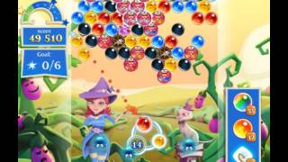 Bubble Witch 2 Saga Level 1667 with no booster & 1 bubble left