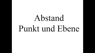 M LK Q2 Abstand Punkt Ebene
