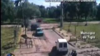 Train Just Misses Man on the Tracks in Argentina