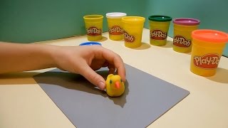 How to Make a duck With Play Doh как сделать из пластилина Плей До Утку