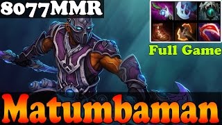 Dota 2 - Matumbaman 8077MMR Plays Anti-Mage - Full Game - Ranked Match Gameplay
