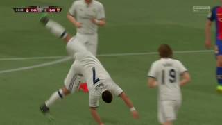 FIFA 17 RONALDO'S BACK FLIP  CELEBRATION + LONG SHOT GOAL