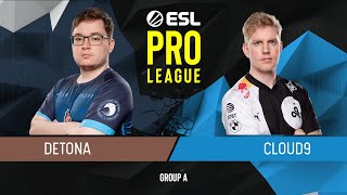 CS:GO - DETONA vs. Cloud9 [Dust2] Map 1 - Group A - ESL Pro League Season 9