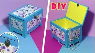 DIY BEAUTIFUL box for jewelry from cardboard