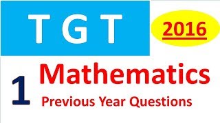 TGT math previous year solved paper