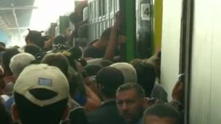 В Венгрии беженцы топчутся по еде и требуют денег