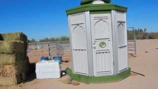 CabanaCan Solar, Energy Efficient Portable Toilet & Sink Gazebo Unit