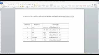 สูตรพื้นฐานในการคำนวณทางคณิตศาสตร์ ของโปรแกรม Microsoft Excel