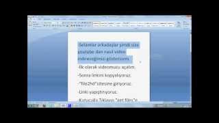 Yotube'dan video nasıl indirilir?