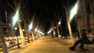 Walking home drunk after a Barcrawling in Barcelona