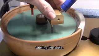 Gemstone faceting - cutting a tiny tourmaline.