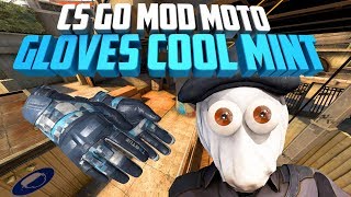 CS GO MOD MOTO GLOVES COOL MINT FOR CSS V89