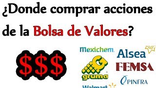 ¿Donde comprar acciones de la bolsa de valores?
