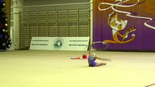 19.12.2014 - СПБ - Соревнования СДЮШОР ЦХГ "Жемчужина" - Кристина Полторанина - Обруч - 2006