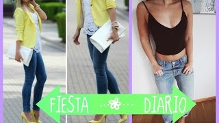OUTFITS CON JEANS PARA FIESTAS Y PARA DIARIO ♥