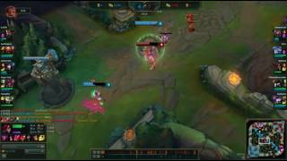 1v2 outplay Katarina Vs. Ahri/Gragas