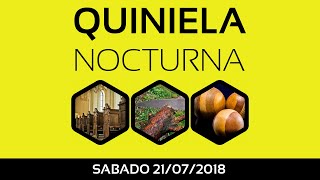 Resultado Quiniela NOCTURNA sabado 21/07/2018