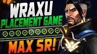 WRAXU AIMBOT HANZO FINAL PLACEMENT GAME! MAX SR - 4*58? [ OVERWATCH SEASON 8 TOP 500 ]
