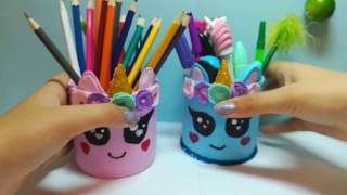 DIY ЕДИНОРОГ организация рабочего стола/DIY UNICORN desktop organization