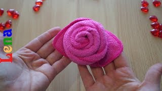 Gästetuch Rose falten ? DIY Towel Rose  ? роза из полотенца  в подарок