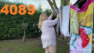 BBW ADELESEXYUK HANGING OUT THE WASHING