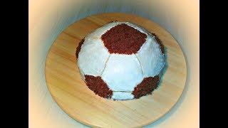 Как сделать Торт Футбольный мяч без мастики / How to make a soccer ball Cake without mastic