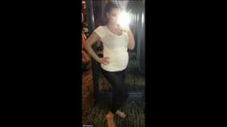Kim Kardashian shows off pregnant belly on Twitter as she hits six month mark of pregnancy