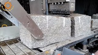Как делают гранитную брусчатку