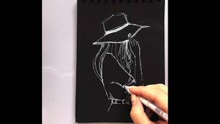 How to paint a girl?  | Как нарисовать эскиз девушки?