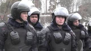 Учения МВД на стадионе Торпедо