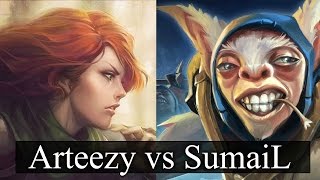 Arteezy Windranger vs SumaiL Meepo Dota 2