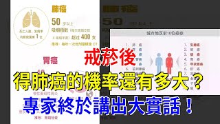 戒菸後，得肺癌的機率還有多大？專家終於講出大實話！，[健康之家]