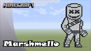 Minecraft: Pixel Art Tutorial and Showcase: Marshmello (Fortnite Battle Royale)